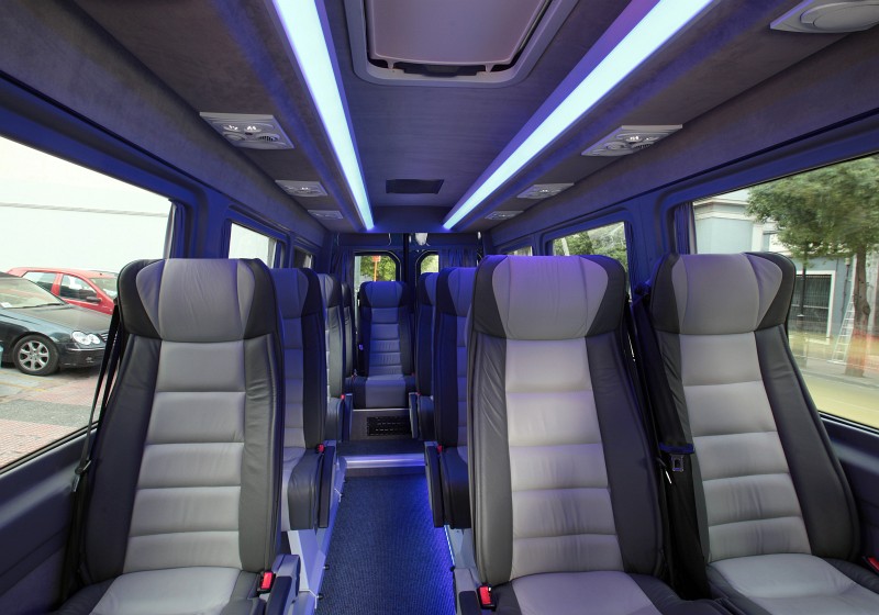 Price 4 Limo Private Shuttle Interior with mood lighting