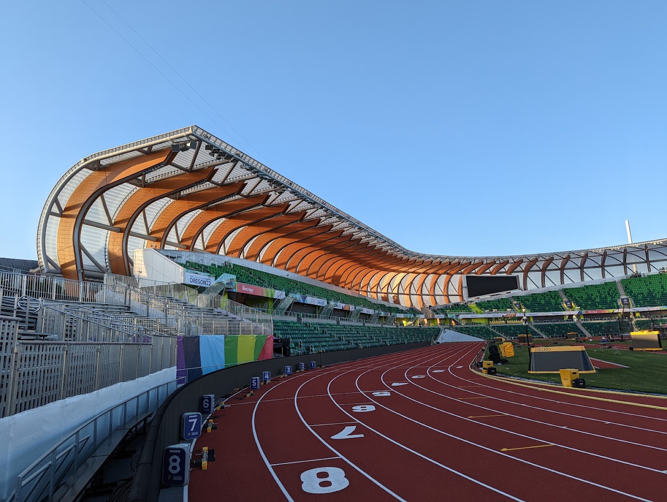 track of sports stadium