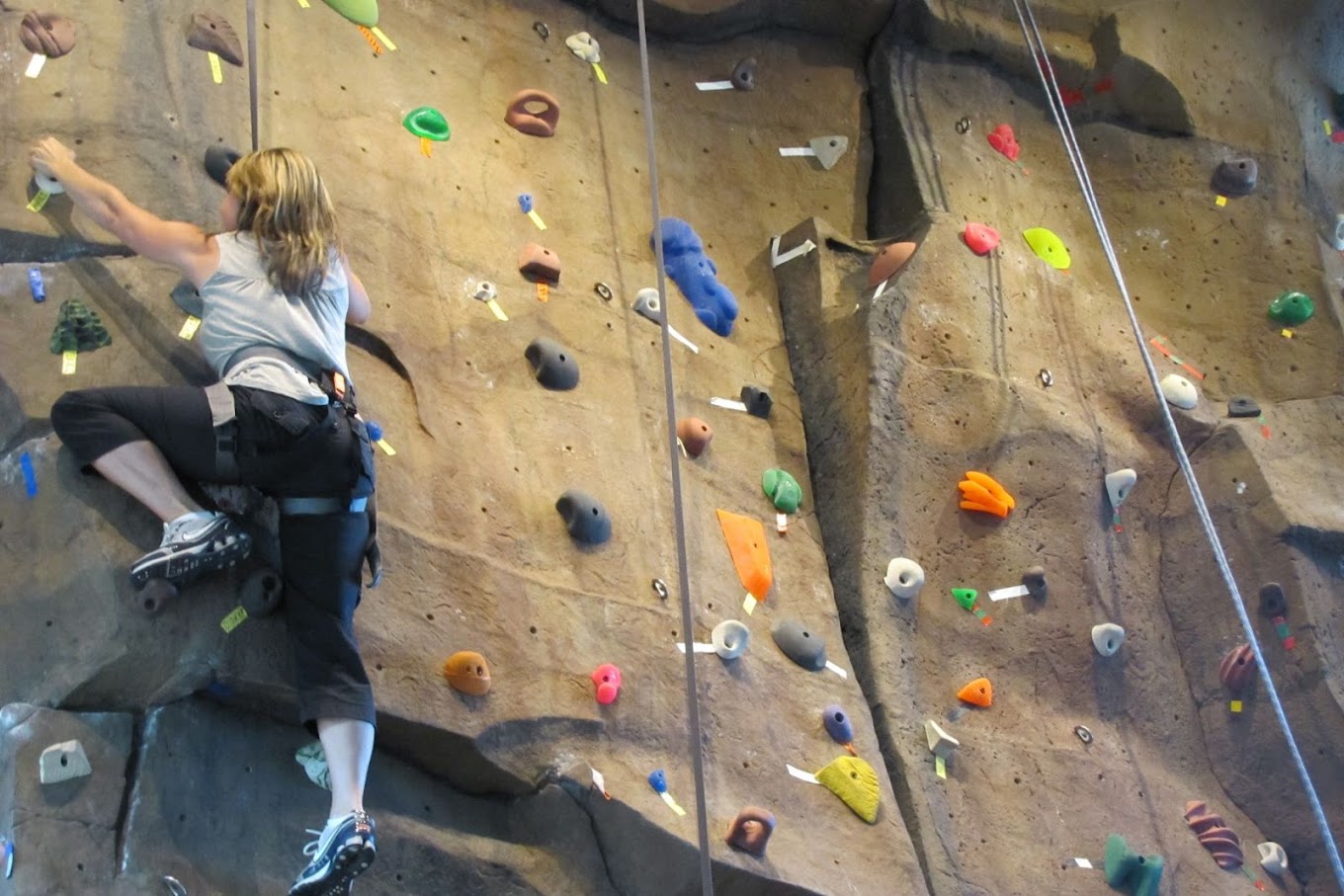 rock climbing wall