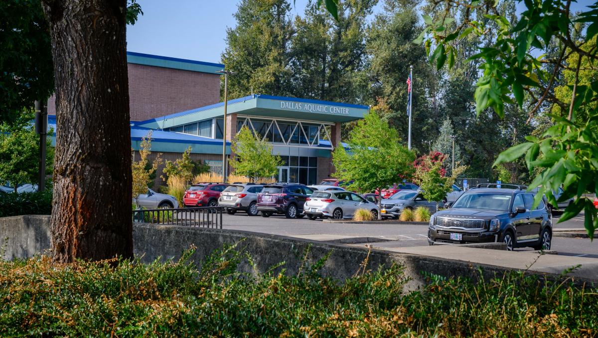 Parking lot of aquatic center