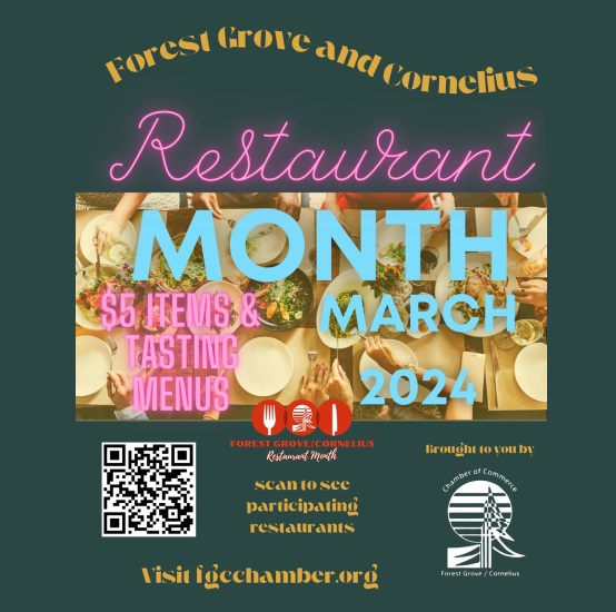 Forest Grove and Cornelius Restaurant Month