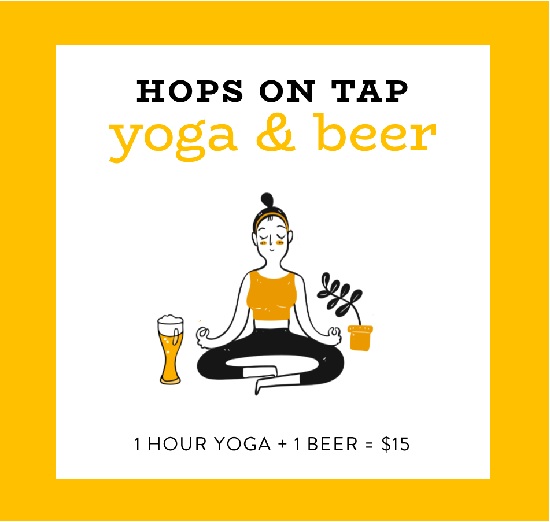 Yoga & Beer at Hops on Tap