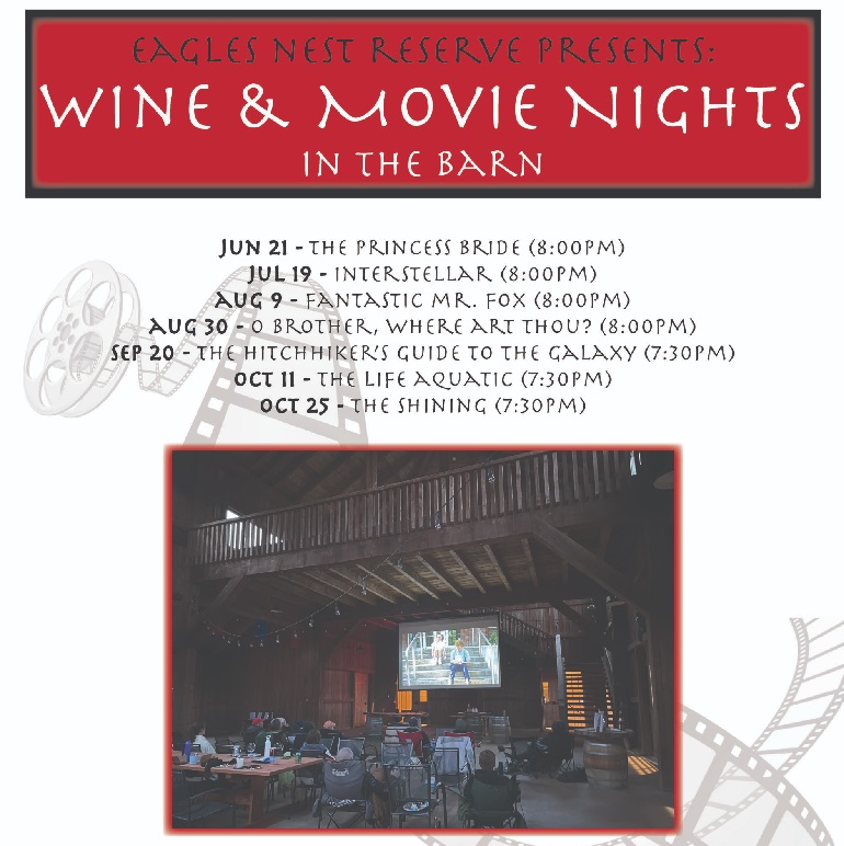 Wine and Movie Night at Eagles Nest Reserve