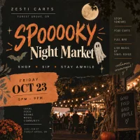Nighttime Market with Ghost images