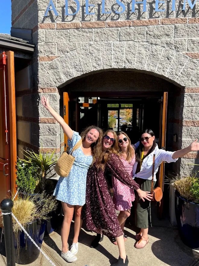 Group picture of people having fun on tour guide