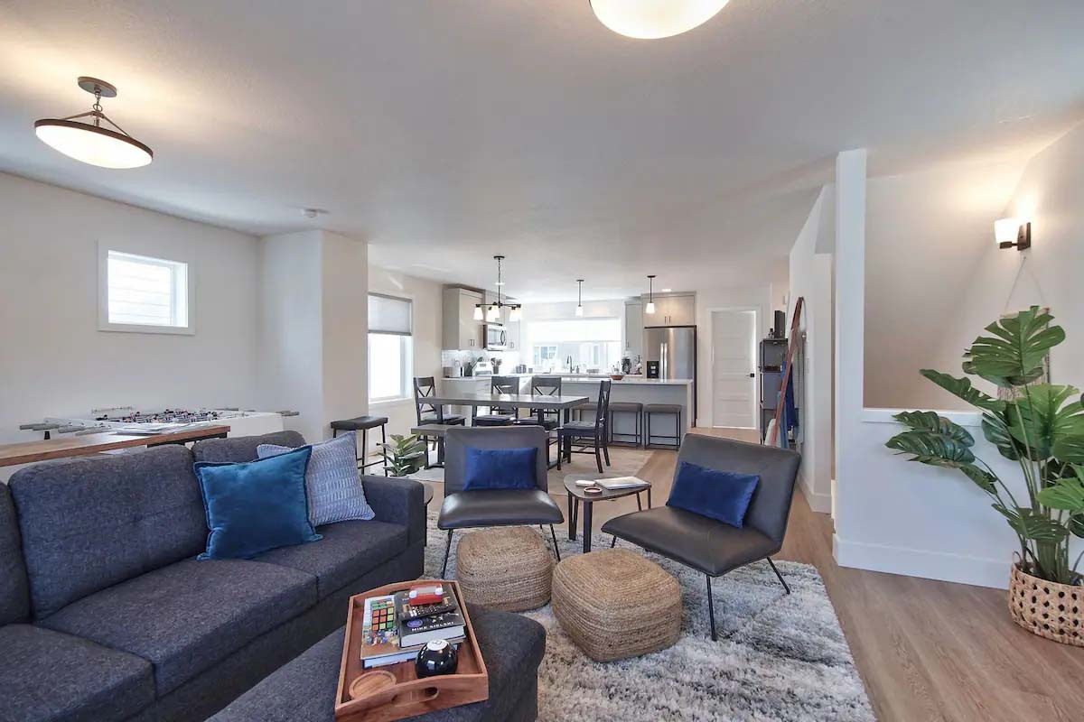 Living room and kitchen view