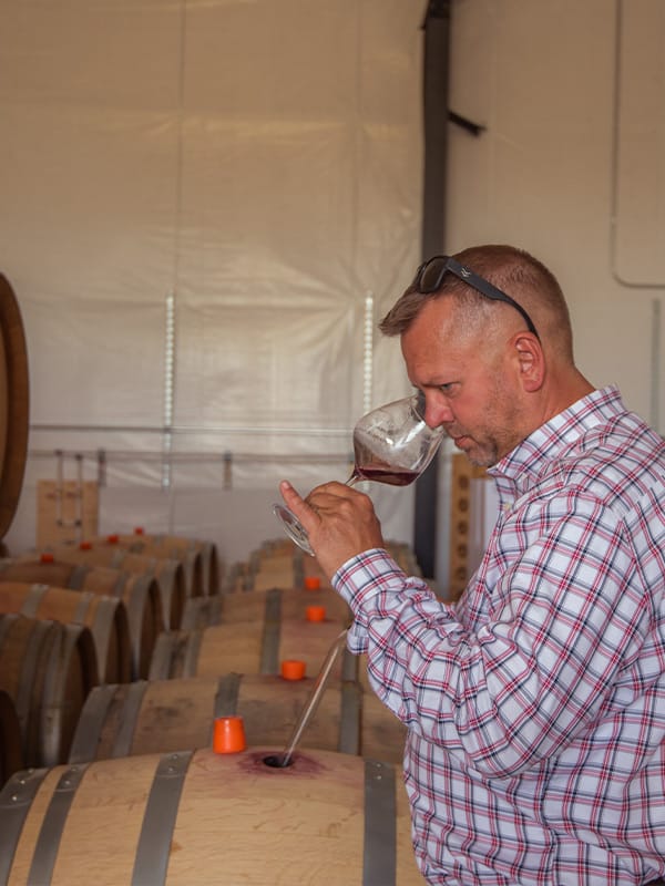 Violet Vines Tasting Room - barrel room