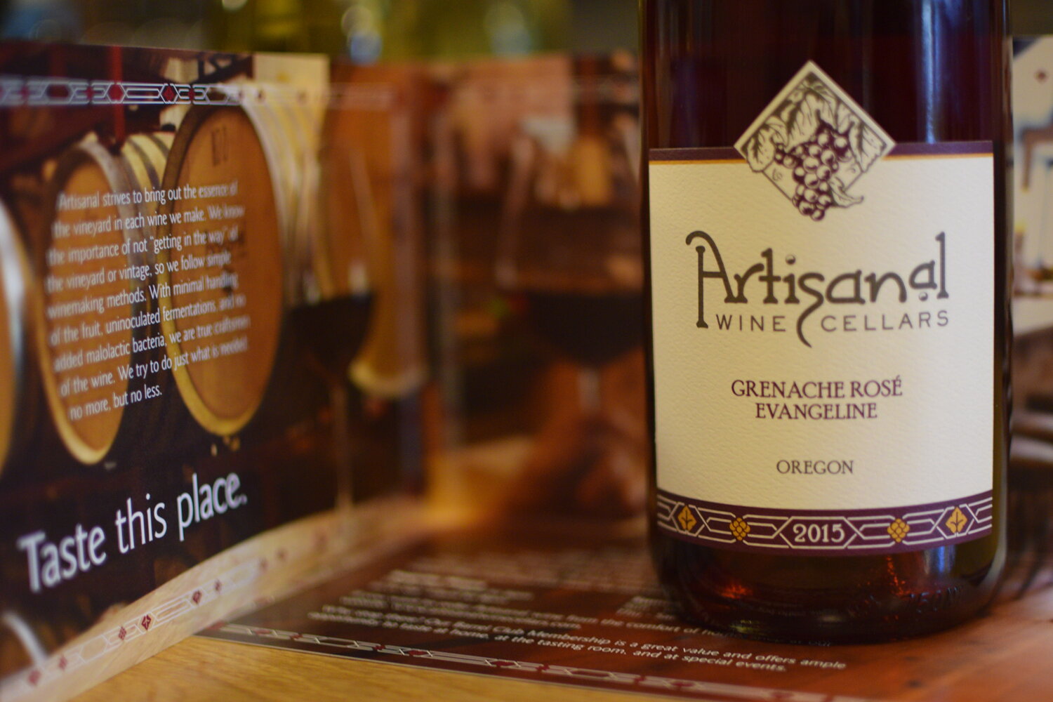 Artisanal Wine Cellars custom bottle label