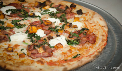 Yummy close up pizza