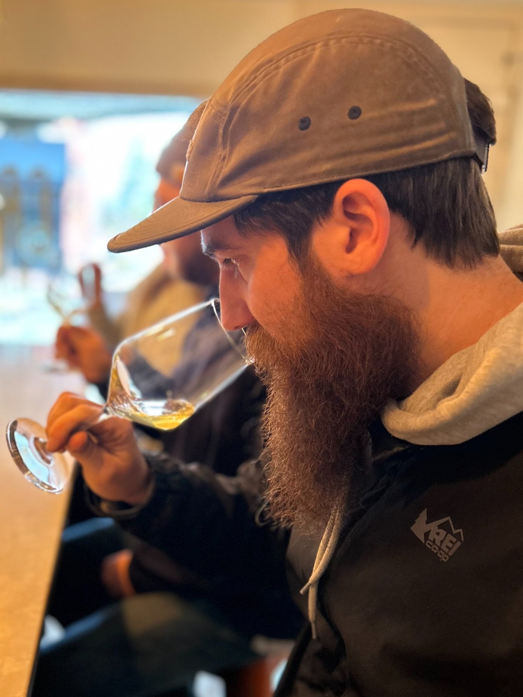 Someone tasting wine from Minimus Wines at Craft Wine Co.
