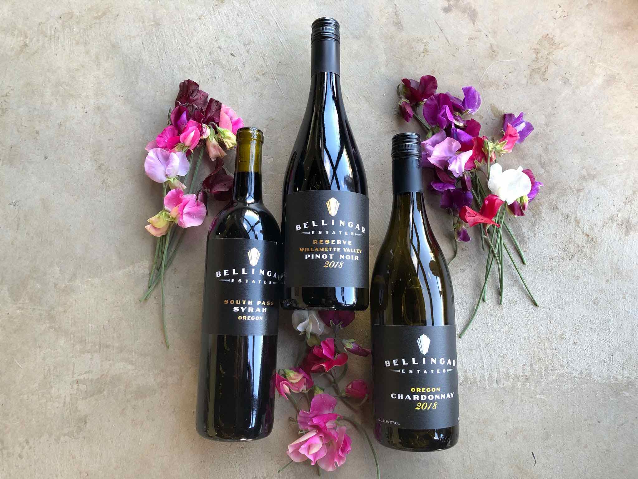 Bellingar Wine bottles with flowers