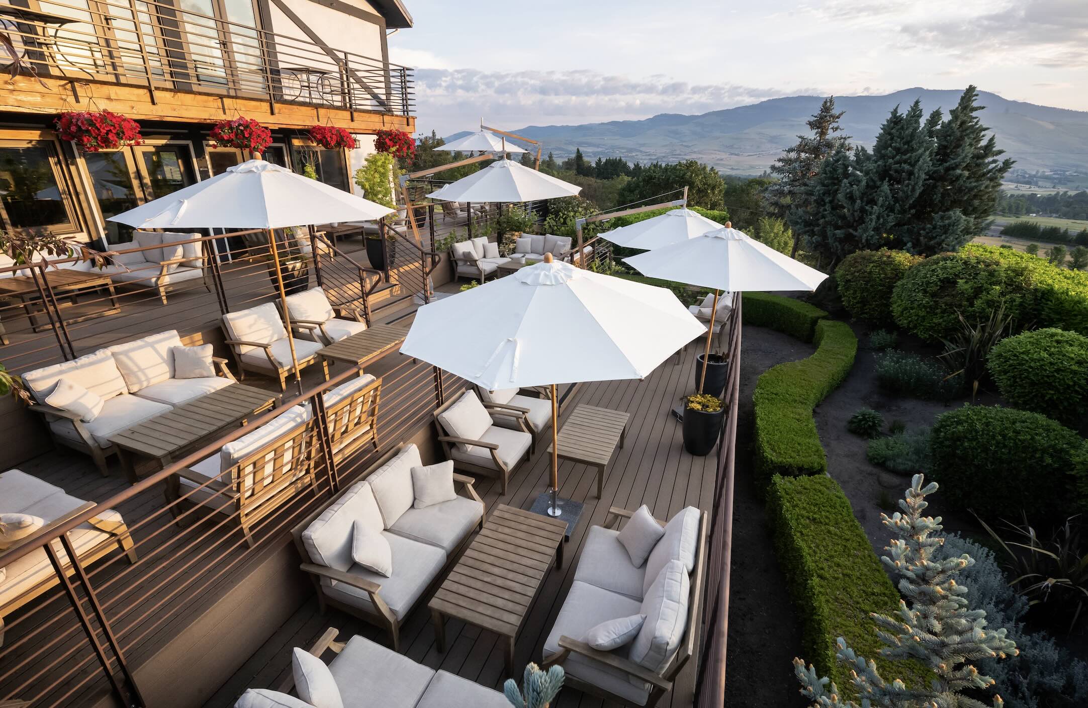 Relax on the sundeck as you sip wine at Weisinger Family Winery.