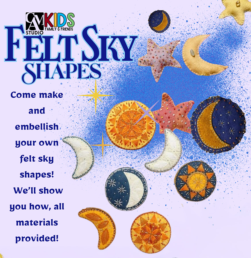 Felt sky shapes