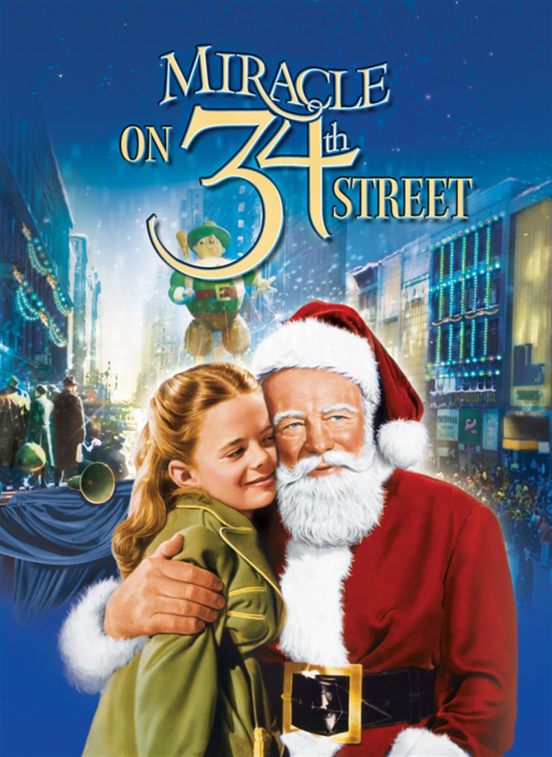 Santa and young girl miracle on 34th street