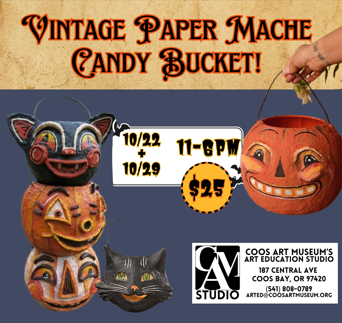 Paper Mache candy bucket poster