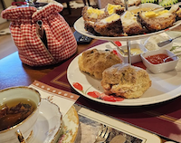 high tea with tarts and treats