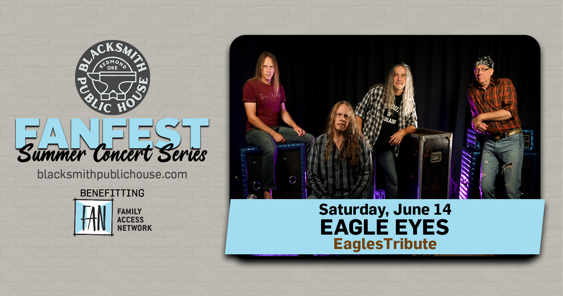 FANfest Concert Series at Blacksmith Public House Eagle Eyes June 14