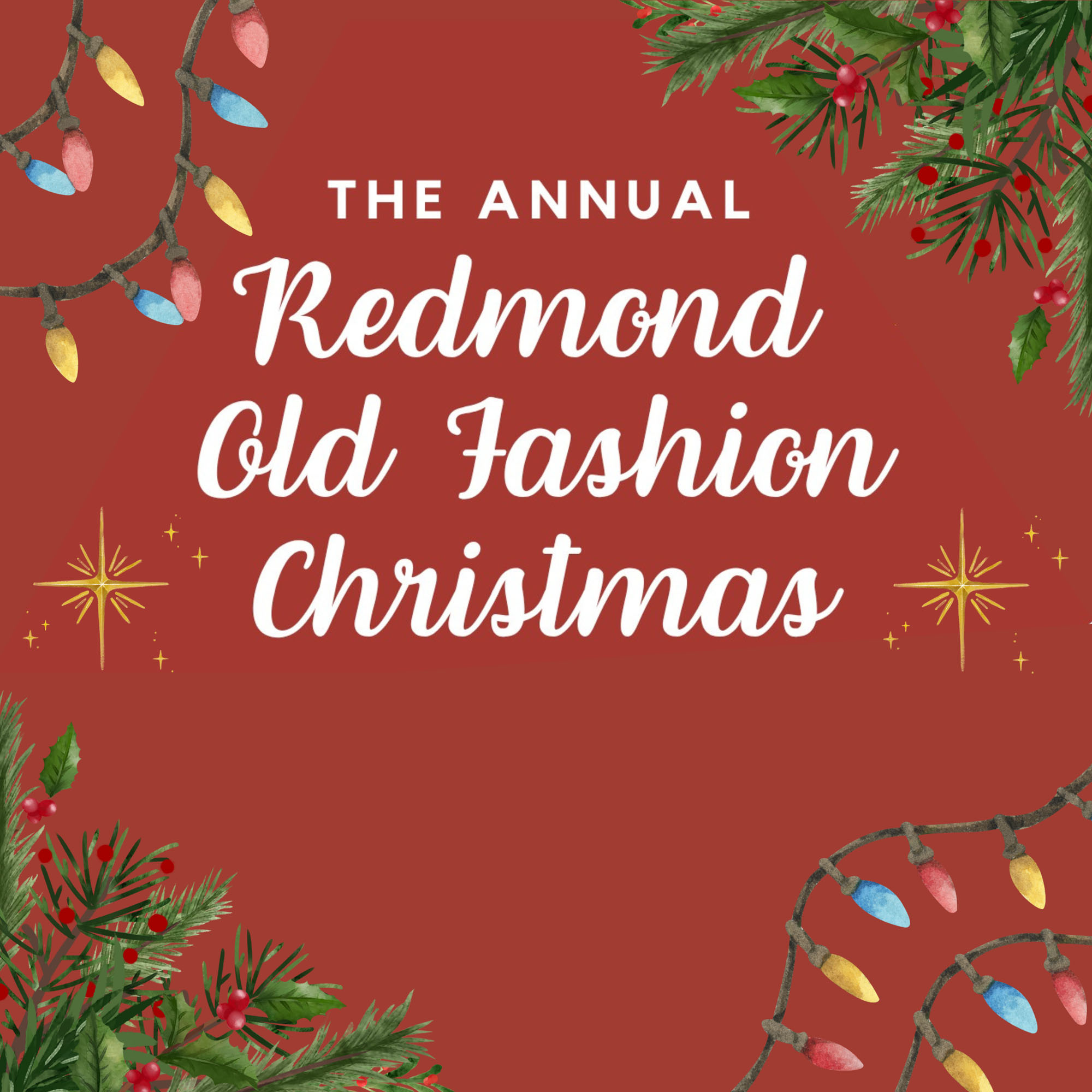 Christmas lights and tree decor with text reading 