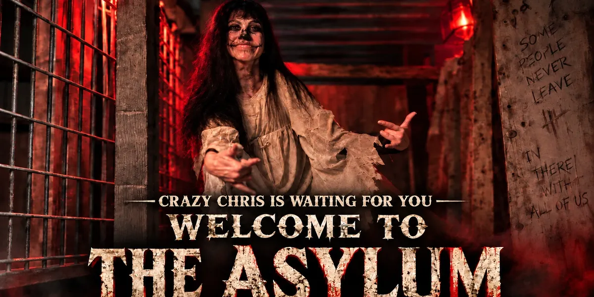 Image of scary woman in haunted house
