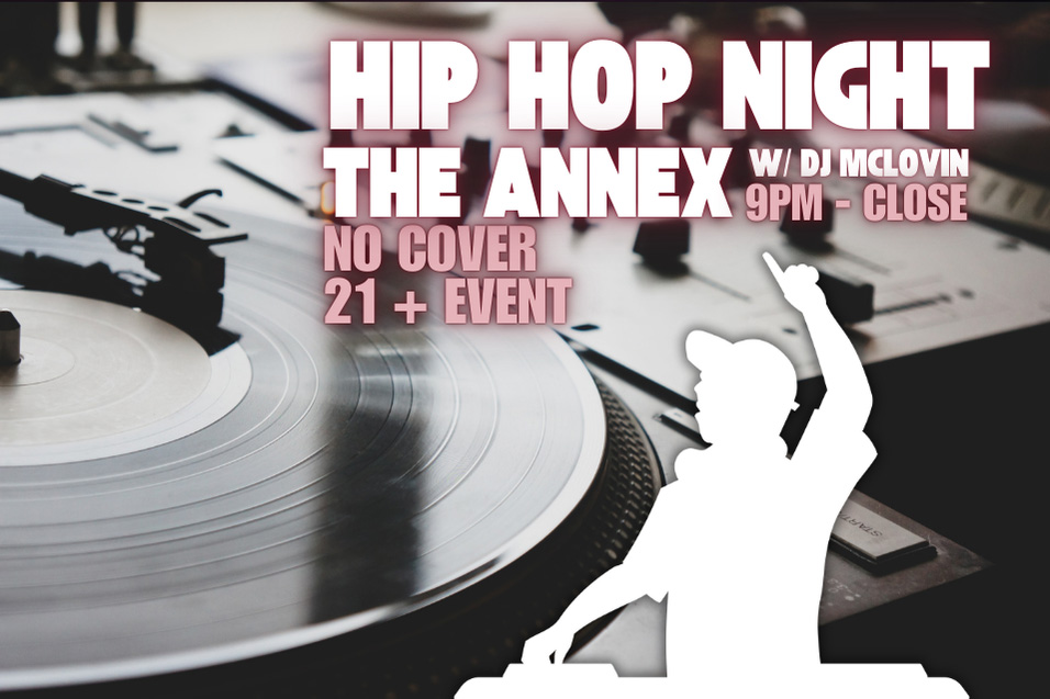 Poster advertising Hip Hop night at The Annex
