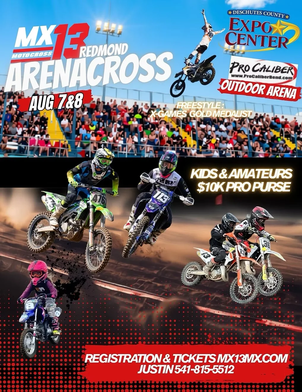 informational poster with multiple motorcross athletes on cover
