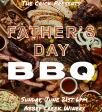 An assortment of BBQ with text over it