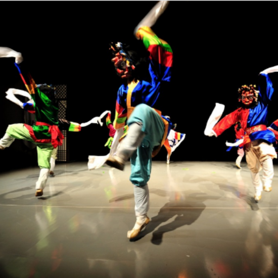 Three Korean danvers in traditional costume