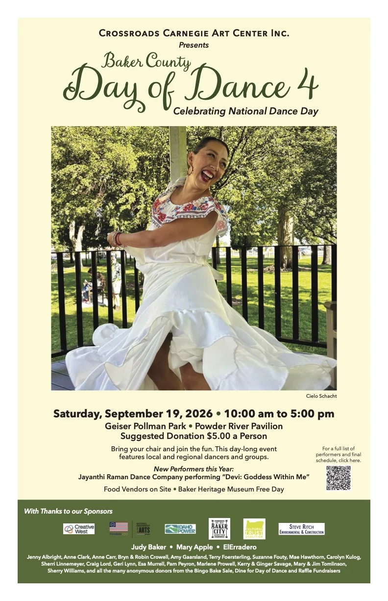 Baker County Day of Dance 4 on Saturday, September 19th 2026.