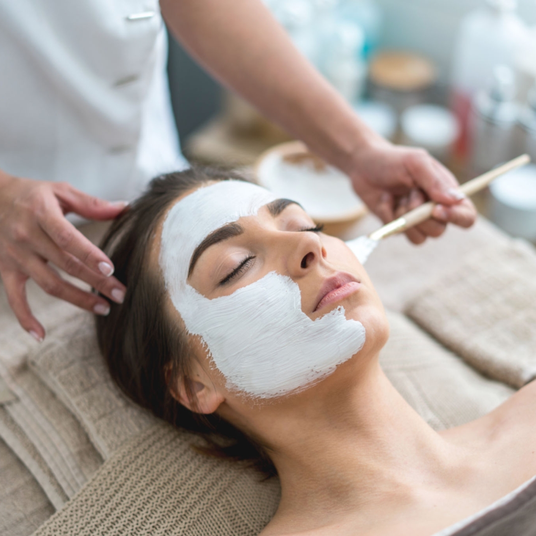 person getting facial